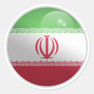 India Glossy Circle Flag Classic Round Sticker