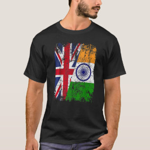 INDIA Half BRITAIN UK Friendship Flag INDIAN T-Shirt