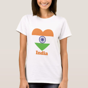 India Heart Flag T-Shirt