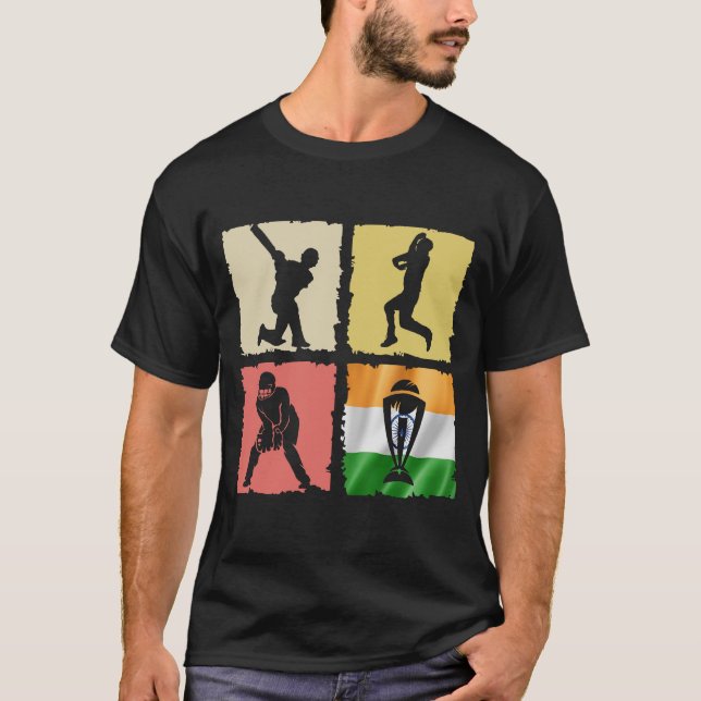 India - India Cricket - Support India Cricket for T-Shirt (Front)