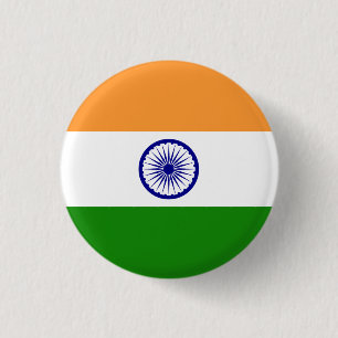 India (Indian) Flag 3 Cm Round Badge