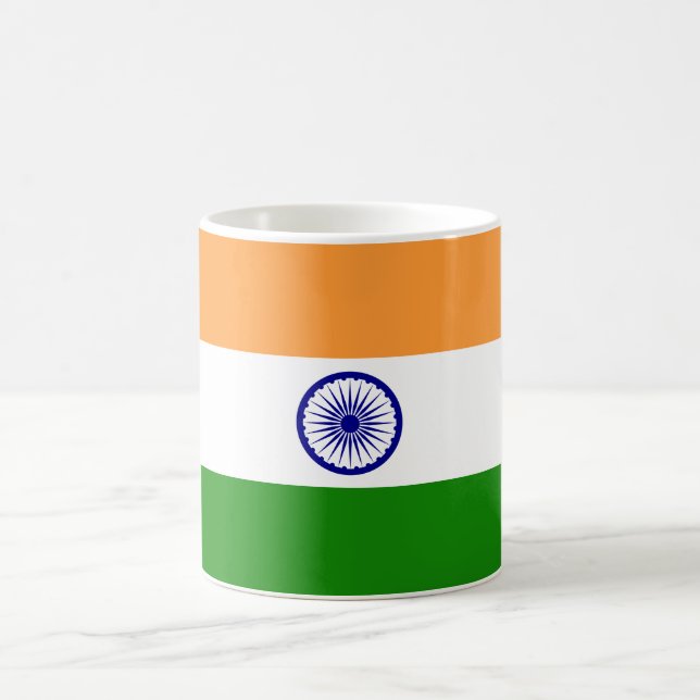 India (Indian) Flag Coffee Mug (Center)