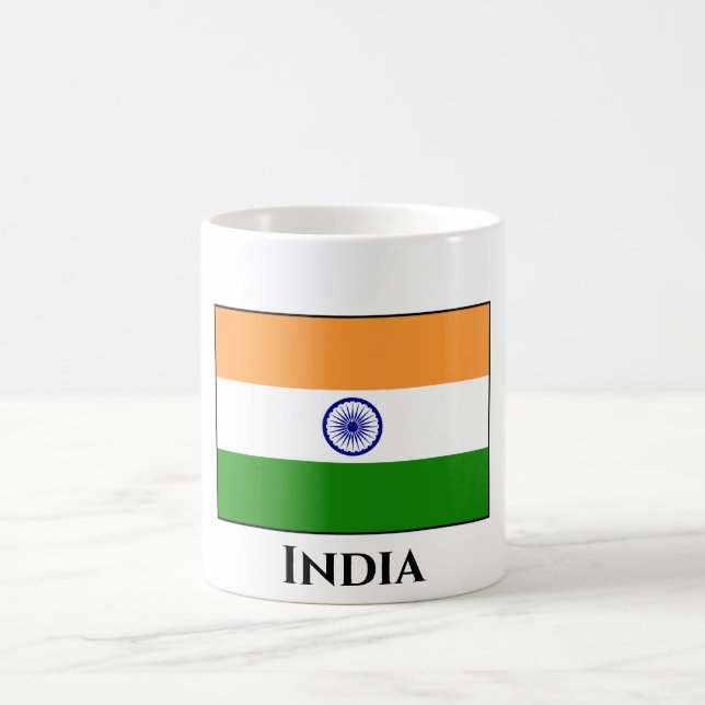 India (Indian) Flag Coffee Mug (Center)