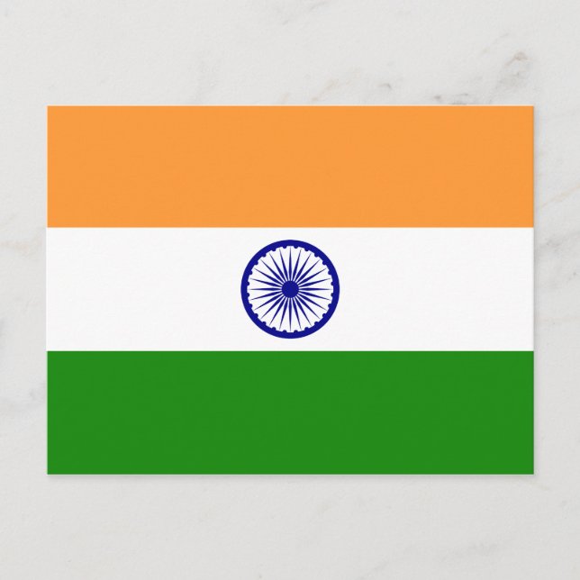 India (Indian) Flag Postcard (Front)