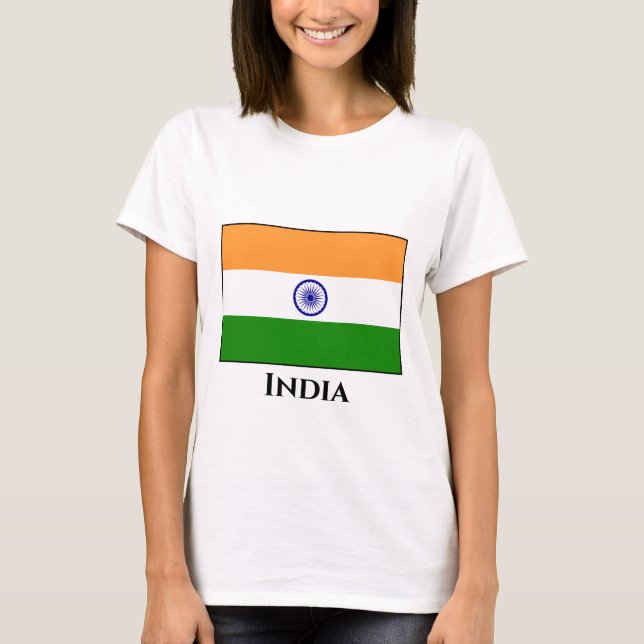 India (Indian) Flag T-Shirt (Front)