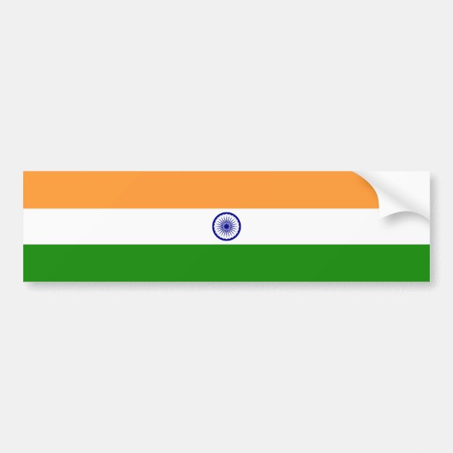 India – Indian National Flag Bumper Sticker (Front)