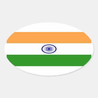 India – Indian National Flag Oval Sticker