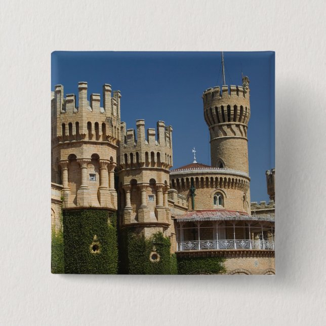 INDIA, Karnataka, Bangalore: Bangalore Palace 15 Cm Square Badge (Front)