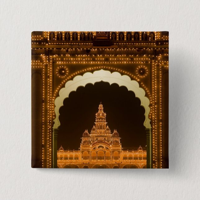 INDIA, Karnataka, Mysore : Majaraja's Palace (b. 3 15 Cm Square Badge (Front)