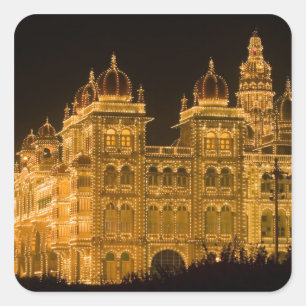 INDIA, Karnataka, Mysore : Majaraja's Palace (b. Square Sticker