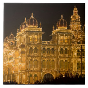 INDIA, Karnataka, Mysore : Majaraja's Palace (b. Tile