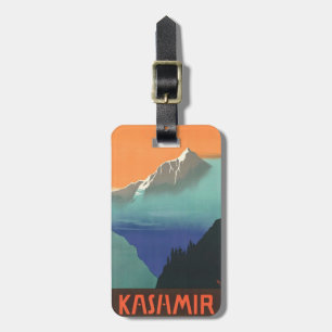 India (Kashmir) Travel Poster custom luggage tag