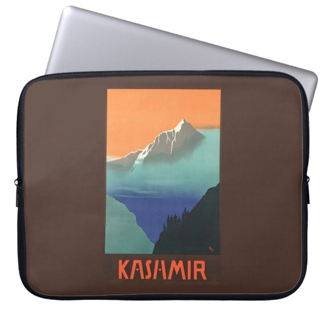 India (Kashmir) Travel Poster laptop sleeve (Front)