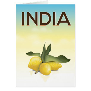 India Lemon travel poster