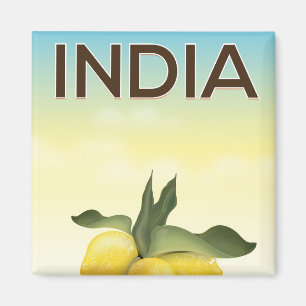 India Lemon travel poster Magnet