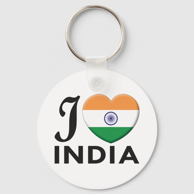 India Love Key Ring (Front)