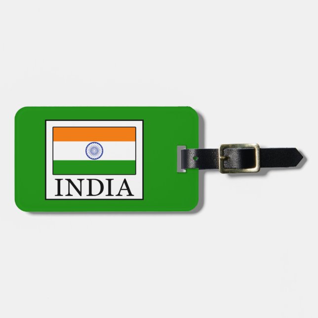 India Luggage Tag (Front Horizontal)