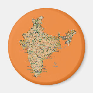 India Map Magnet