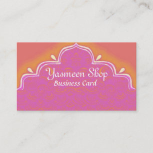 India Mehndi Business card pink