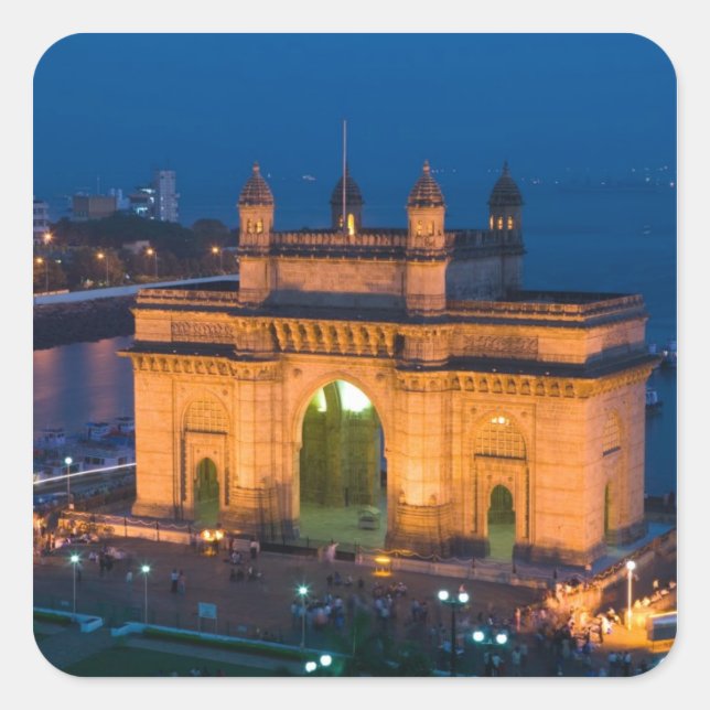 INDIA, Mumbai (Bombay): Gateway of India / Square Sticker (Front)