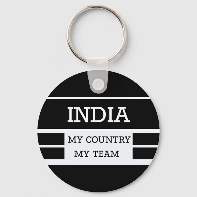 India My Country My Team Concept Key Ring (Front)