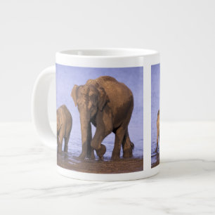 India, Nagarhole National Park. Asian elephant Large Coffee Mug