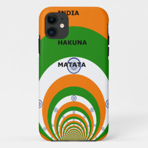 India National Flag Colours Design. Hakuna Matata iPhone 11 Case