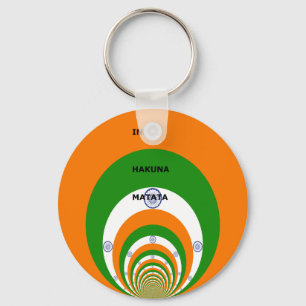India National Flag Colours Design. Hakuna Matata Key Ring