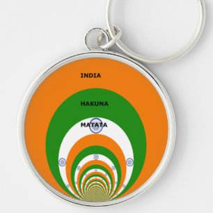 India National Flag Colours Design. Hakuna Matata Key Ring