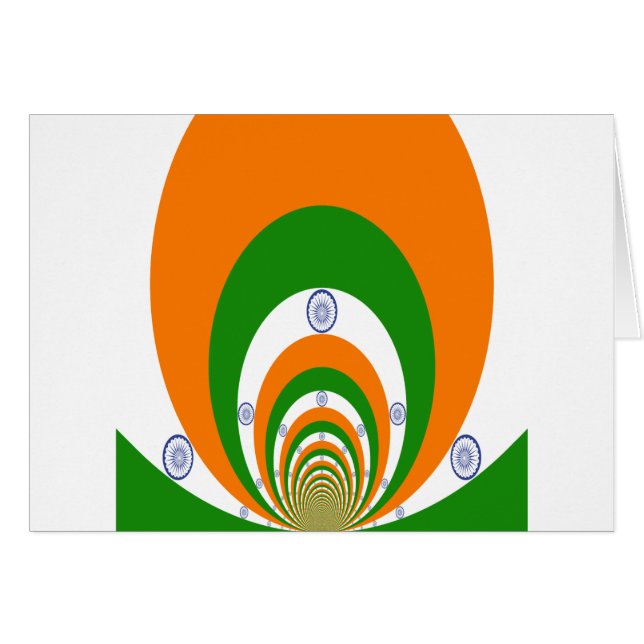 India National Flag Colours Kaleidoscope (Front Horizontal)