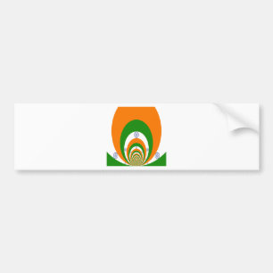 India National Flag Colours Kaleidoscope Bumper Sticker