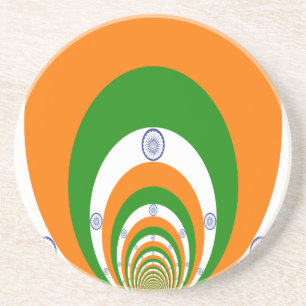India National Flag Colours Kaleidoscope Coaster