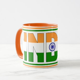 India National Flag Patriotic Coffee Mug