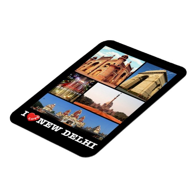 India - New Delhi - I Love - Magnet (Left Side)