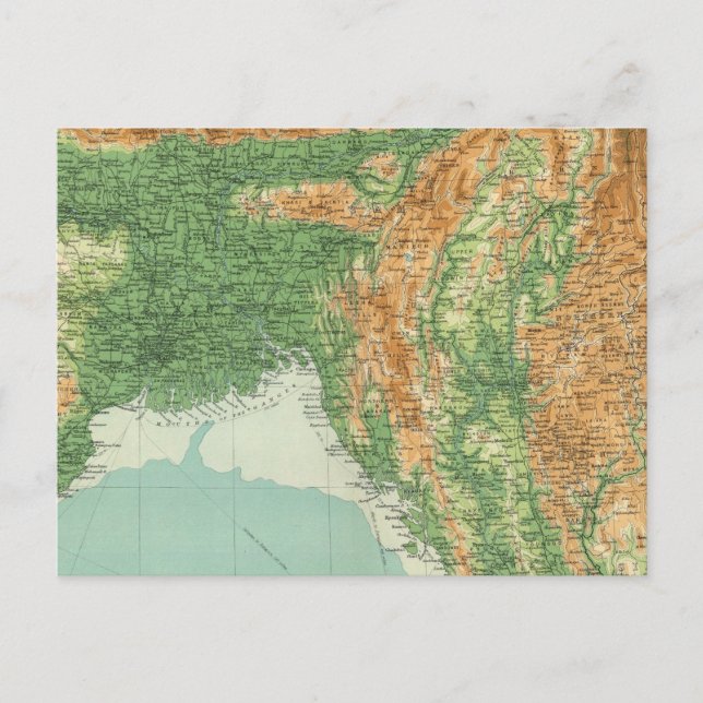 India northeastern section postcard (Front)