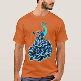 India Ornamental Bird Animal Gift Peacock T-Shirt