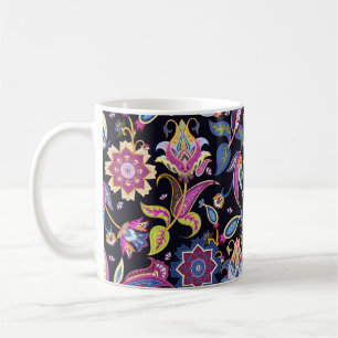 India paisley pattern coffee mug