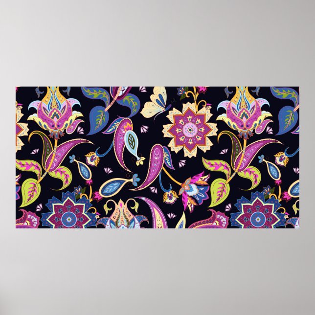 India paisley pattern poster (Front)