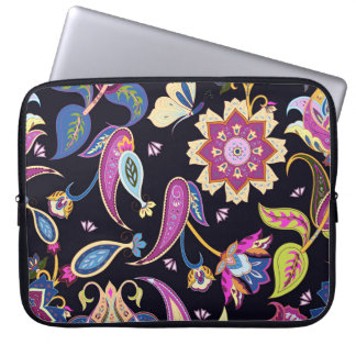 India Paisley Seamless Floral Ornament Laptop Sleeve