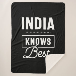 India Personalised Name Birthday Gift Sherpa Blanket