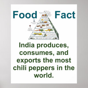 India Produces Consumes And Exports - Food Fact Poster