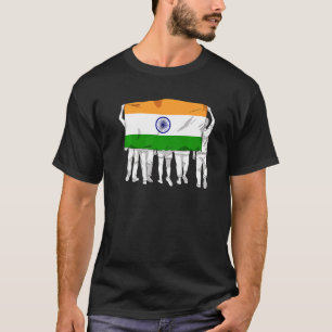 India Proud Flag Day Hindi Country Ashok Chakra Hi T-Shirt