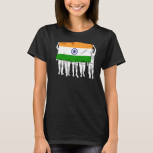 India Proud Flag Day Hindi Country Ashok Chakra Hi T-Shirt