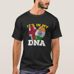 India Proud Flag Day Hindi DNA Ashoka Chakra UK En T-Shirt