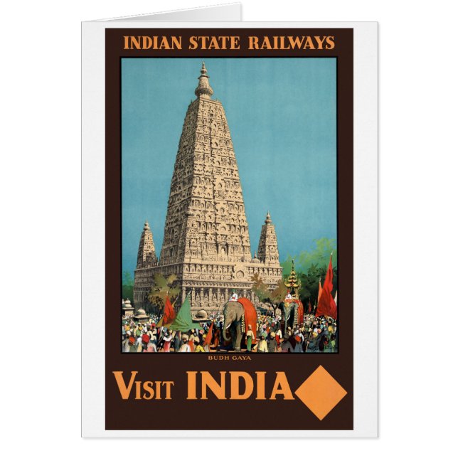 India Railways Vintage Travel Poster Restored (Front)