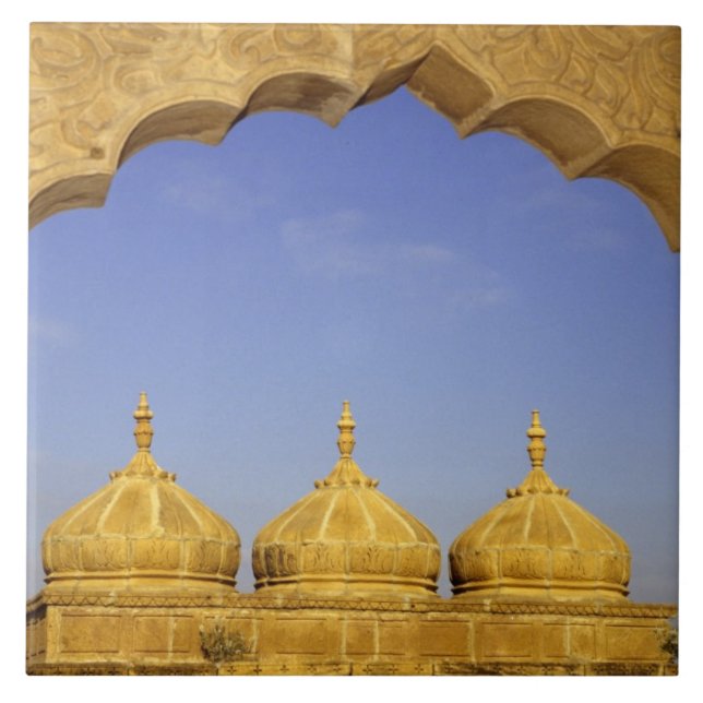 India, Rajasthan, Jaisalmer. Sandstone domes Tile (Front)