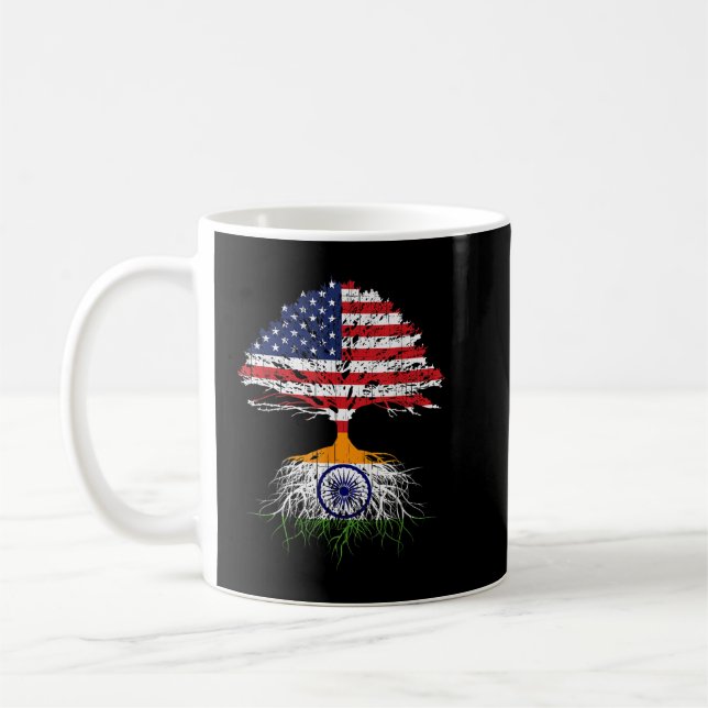 India Roots Flag  Naturalisation Gift Person From  Coffee Mug (Left)