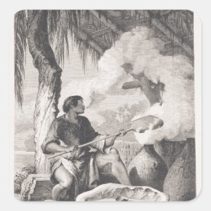 India-rubber manufacture square sticker