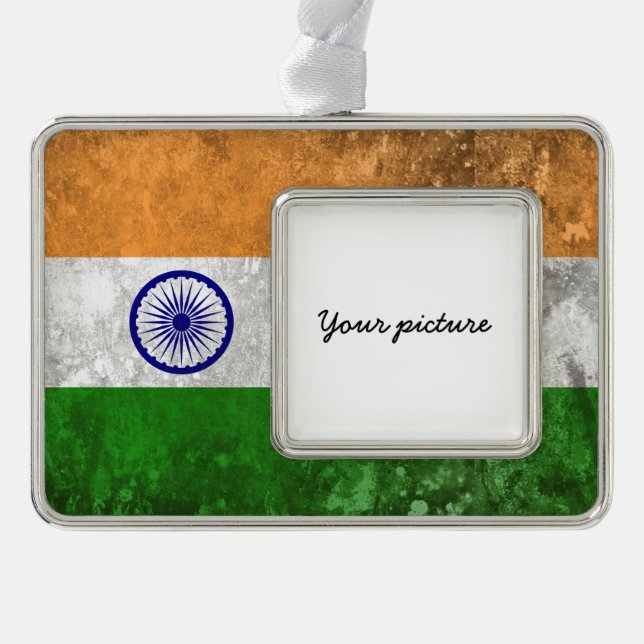 India Silver Plated Framed Ornament (Front)