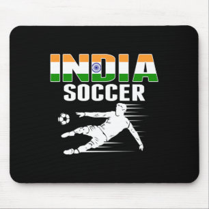 India Soccer Lovers Jersey - Indian Flag Footll Pl Mouse Mat